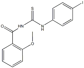 N-(4-iodophenyl)-N'-(2-methoxybenzoyl)thiourea Struktur