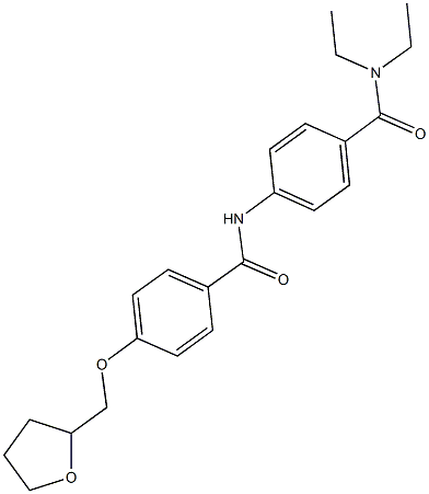 N,N-diethyl-4-{[4-(tetrahydro-2-furanylmethoxy)benzoyl]amino}benzamide Struktur