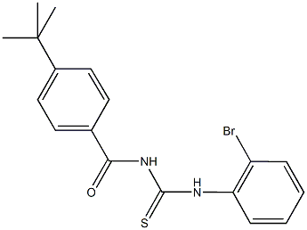 N-(2-bromophenyl)-N'-(4-tert-butylbenzoyl)thiourea Struktur