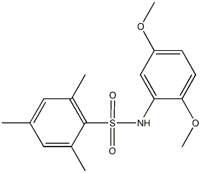 N-(2,5-dimethoxyphenyl)-2,4,6-trimethylbenzenesulfonamide Struktur