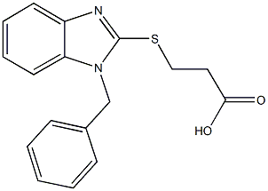 3-[(1-benzyl-1H-benzimidazol-2-yl)sulfanyl]propanoic acid Struktur