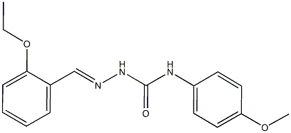 2-ethoxybenzaldehyde N-(4-methoxyphenyl)semicarbazone Struktur