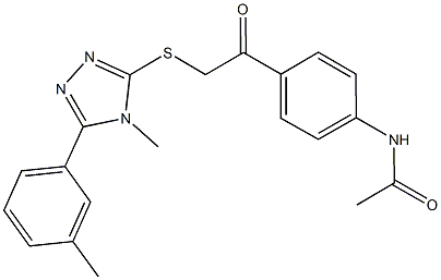 N-[4-(2-{[4-methyl-5-(3-methylphenyl)-4H-1,2,4-triazol-3-yl]sulfanyl}acetyl)phenyl]acetamide Struktur