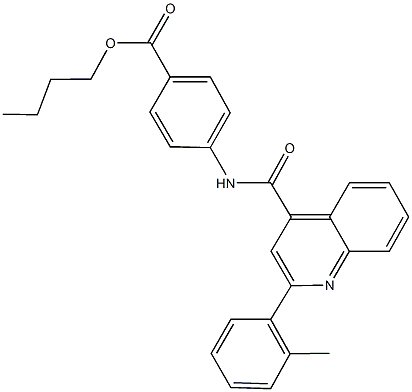 butyl 4-({[2-(2-methylphenyl)-4-quinolinyl]carbonyl}amino)benzoate Struktur