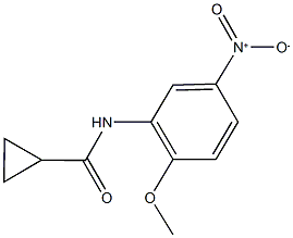 N-{5-nitro-2-methoxyphenyl}cyclopropanecarboxamide Struktur