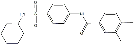 N-{4-[(cyclohexylamino)sulfonyl]phenyl}-3-iodo-4-methylbenzamide Struktur