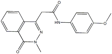 N-(4-methoxyphenyl)-2-(3-methyl-4-oxo-3,4-dihydro-1-phthalazinyl)acetamide Struktur