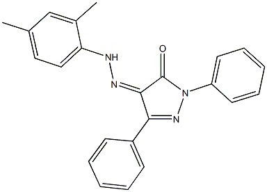 1,3-diphenyl-1H-pyrazole-4,5-dione 4-[(2,4-dimethylphenyl)hydrazone] Struktur