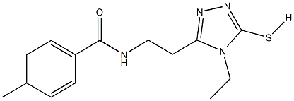 N-[2-(4-ethyl-5-sulfanyl-4H-1,2,4-triazol-3-yl)ethyl]-4-methylbenzamide Struktur