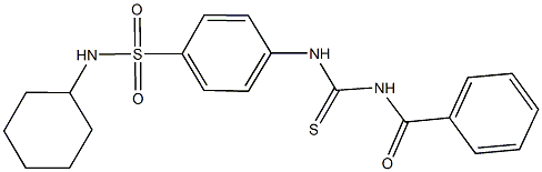 4-{[(benzoylamino)carbothioyl]amino}-N-cyclohexylbenzenesulfonamide Struktur