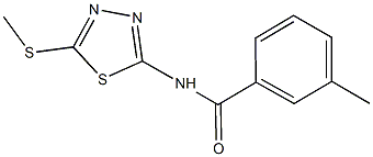 3-methyl-N-[5-(methylsulfanyl)-1,3,4-thiadiazol-2-yl]benzamide Struktur