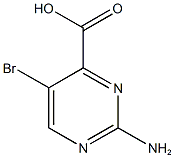 2-amino-5-bromo-4-pyrimidinecarboxylic acid Struktur