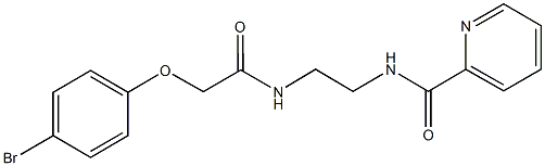 N-(2-{[2-(4-bromophenoxy)acetyl]amino}ethyl)-2-pyridinecarboxamide Struktur