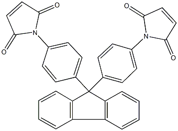 1-(4-{9-[4-(2,5-dioxo-2,5-dihydro-1H-pyrrol-1-yl)phenyl]-9H-fluoren-9-yl}phenyl)-1H-pyrrole-2,5-dione Struktur