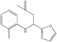 N-[1-(2-furyl)-3-methyl-3-butenyl]-N-(2-methylphenyl)amine Struktur