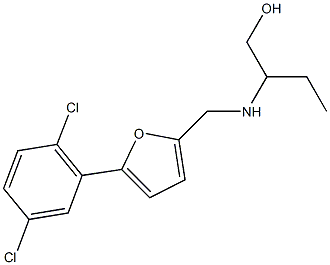 2-({[5-(2,5-dichlorophenyl)-2-furyl]methyl}amino)-1-butanol Struktur