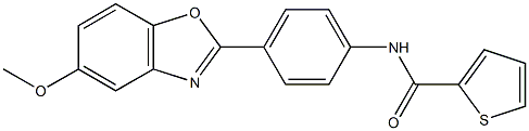 N-[4-(5-methoxy-1,3-benzoxazol-2-yl)phenyl]-2-thiophenecarboxamide Struktur