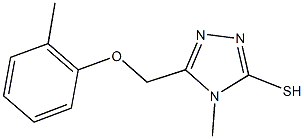 4-methyl-5-[(2-methylphenoxy)methyl]-4H-1,2,4-triazol-3-yl hydrosulfide Struktur