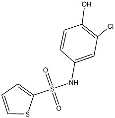 N-(3-chloro-4-hydroxyphenyl)-2-thiophenesulfonamide Struktur