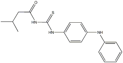 N-(4-anilinophenyl)-N'-(3-methylbutanoyl)thiourea Struktur