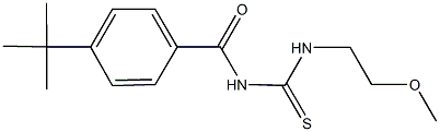 N-(4-tert-butylbenzoyl)-N'-(2-methoxyethyl)thiourea Struktur