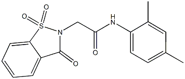 N-(2,4-dimethylphenyl)-2-(1,1-dioxido-3-oxo-1,2-benzisothiazol-2(3H)-yl)acetamide Struktur