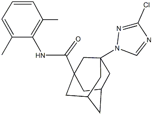 3-(3-chloro-1H-1,2,4-triazol-1-yl)-N-(2,6-dimethylphenyl)-1-adamantanecarboxamide Struktur