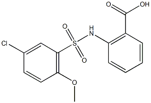 2-{[(5-chloro-2-methoxyphenyl)sulfonyl]amino}benzoic acid Struktur