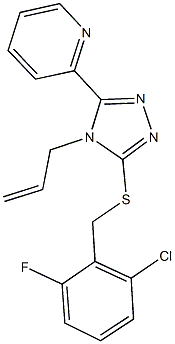 4-allyl-5-(2-pyridinyl)-4H-1,2,4-triazol-3-yl 2-chloro-6-fluorobenzyl sulfide Struktur