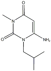 6-amino-1-isobutyl-3-methylpyrimidine-2,4(1H,3H)-dione Struktur