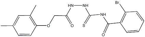 2-bromo-N-({2-[(2,4-dimethylphenoxy)acetyl]hydrazino}carbothioyl)benzamide Struktur