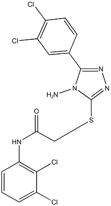 2-{[4-amino-5-(3,4-dichlorophenyl)-4H-1,2,4-triazol-3-yl]thio}-N-(2,3-dichlorophenyl)acetamide Struktur