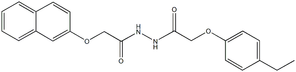 N'-[(4-ethylphenoxy)acetyl]-2-(2-naphthyloxy)acetohydrazide Struktur