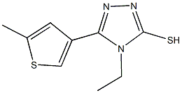 4-ethyl-5-(5-methyl-3-thienyl)-4H-1,2,4-triazole-3-thiol Struktur