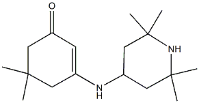 5,5-dimethyl-3-[(2,2,6,6-tetramethyl-4-piperidinyl)amino]-2-cyclohexen-1-one Struktur