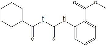 methyl 2-({[(cyclohexylcarbonyl)amino]carbothioyl}amino)benzoate Struktur