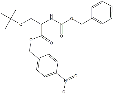 4-nitrobenzyl 2-{[(benzyloxy)carbonyl]amino}-3-tert-butoxybutanoate Struktur