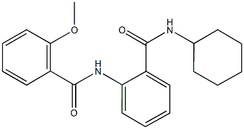 N-cyclohexyl-2-[(2-methoxybenzoyl)amino]benzamide Struktur