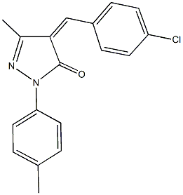 4-(4-chlorobenzylidene)-5-methyl-2-(4-methylphenyl)-2,4-dihydro-3H-pyrazol-3-one Struktur