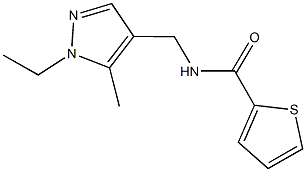 N-[(1-ethyl-5-methyl-1H-pyrazol-4-yl)methyl]-2-thiophenecarboxamide Struktur