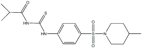 N-isobutyryl-N'-{4-[(4-methyl-1-piperidinyl)sulfonyl]phenyl}thiourea Struktur