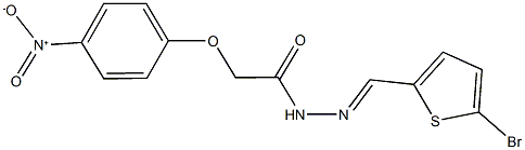 N'-[(5-bromothien-2-yl)methylene]-2-{4-nitrophenoxy}acetohydrazide Struktur