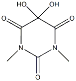 5,5-dihydroxy-1,3-dimethyl-2,4,6(1H,3H,5H)-pyrimidinetrione Struktur