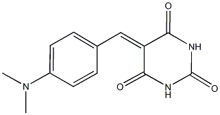 5-[4-(dimethylamino)benzylidene]-2,4,6(1H,3H,5H)-pyrimidinetrione Struktur