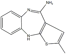 2-methyl-10H-thieno[2,3-b][1,5]benzodiazepin-4-ylamine Struktur