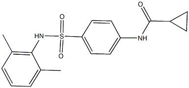 N-{4-[(2,6-dimethylanilino)sulfonyl]phenyl}cyclopropanecarboxamide Struktur