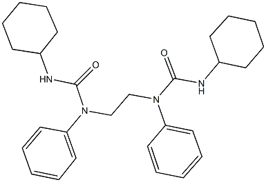 N'-cyclohexyl-N-(2-{[(cyclohexylamino)carbonyl]anilino}ethyl)-N-phenylurea Struktur