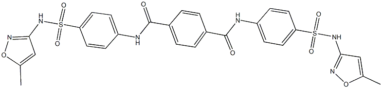 N~1~,N~4~-bis(4-{[(5-methylisoxazol-3-yl)amino]sulfonyl}phenyl)terephthalamide Struktur