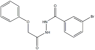 3-bromo-N'-[(phenyloxy)acetyl]benzohydrazide Struktur