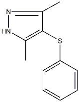 3,5-dimethyl-4-(phenylsulfanyl)-1H-pyrazole Struktur